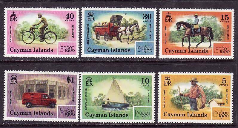 Cayman Is.-Sc#437-42- id9-unused NH set-Stamp Exhibition-1980-please note there