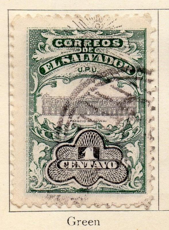 Salvador 1907 Early Issue Fine Used 1c. Optd 298247