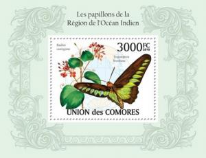 COMORES 2010 SHEET BUTTERFLIES OF THE INDIAN OCEAN REGION PAPILLONS cm10116b