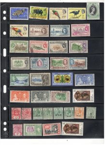 BRITISH HONDURAS COLLECTION ON STOCK SHEET MINT/USED