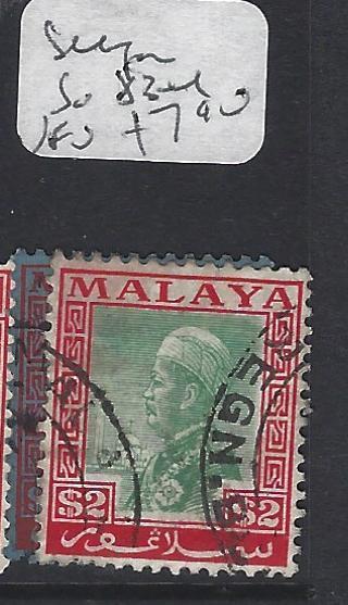 MALAYA  SELANGOR (P0609B)  SULTN $2.00   SG 83-4   VFU