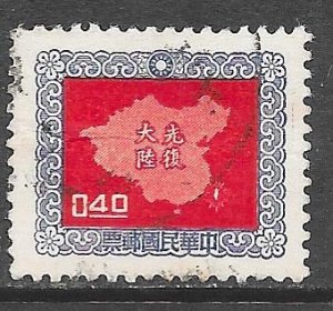 China (ROC) 1180: 40c Map, used, F-VF