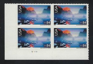 C141 84Cent YOSEMITE NATIONAL PARK MNH PLATE BLOCK OF 4 ADHESIVE STAMPS