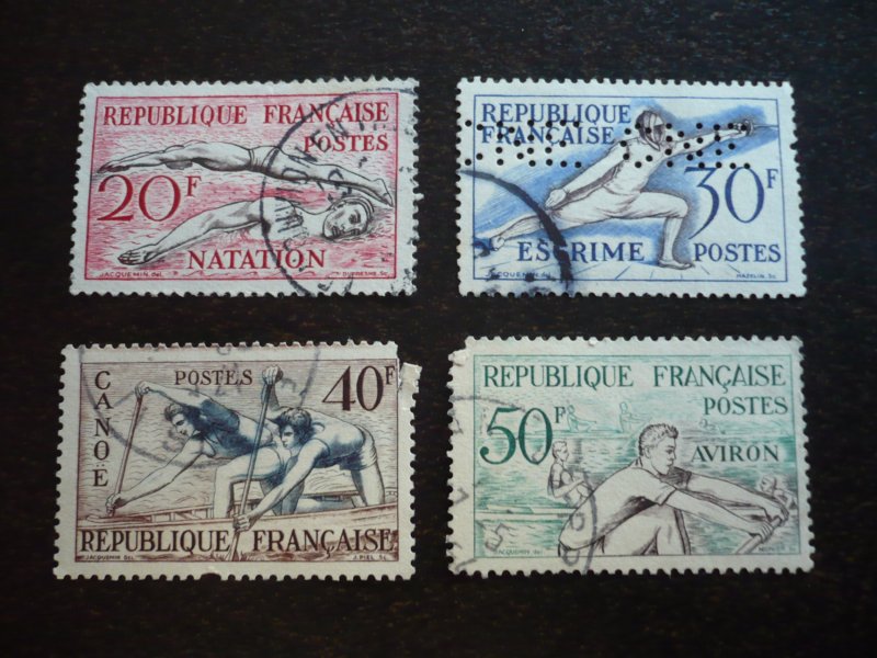 Stamps - France - Scott# 700,702-704 - Used Partial Set of 4 Stamps