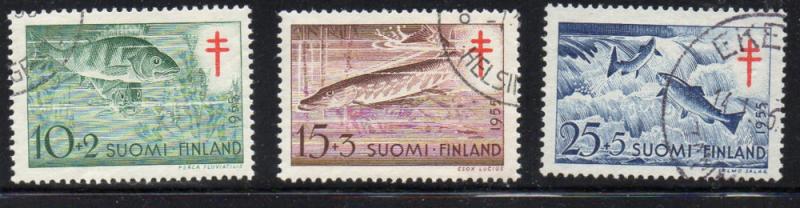 Finland Sc B129-31 1955 Tuberculosis stamp set used