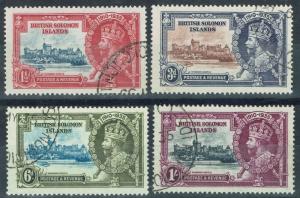 BRITISH SOLOMON ISLANDS 1935 KGV SILVER JUBILEE SET USED 