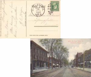 United States U.S. R.P.O.'s Win. & Bridge. 1909 87-F-1  PPC (Main St. from Wa...