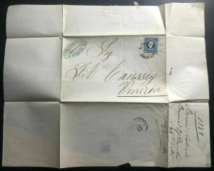 1858 Brescia Austrian Empire Vintage Letter Cover To Venezia