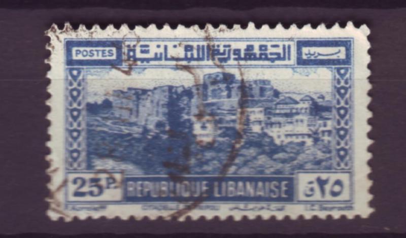 J324 jl,s stamps 1945 lebanon view used scn 179 4.00 sv