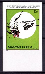 Hungary 1985 SC#2937 PREVENTION OF NUCLEAR WAR Single IMPERFORATED MNH