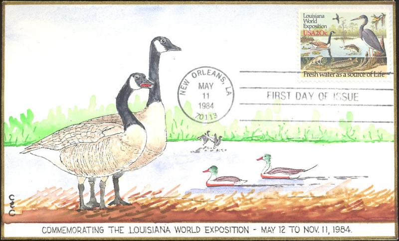 #2086 Louisiana World Expo C & C FDC