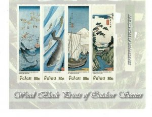 Palau - 2002 - Japanese Art - Sheet of Four - MNH