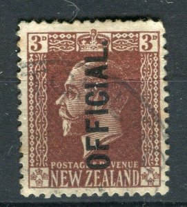 NEW ZEALAND; 1925-30 Cowan early Official Optd. GV issue fine used 3d. value