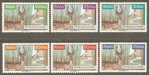 GUINEA Sc# 214 - 219 Set6 Waterbuck Animals