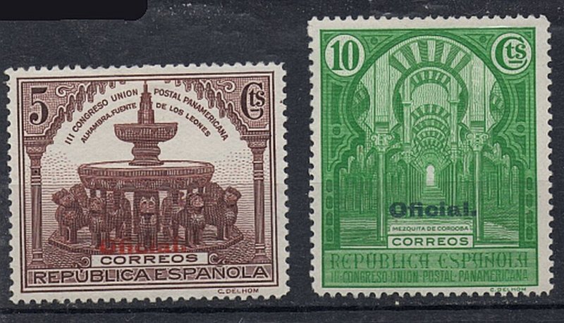 Spain Sc #O20-O29 Mint LH OG (2 Signed) 