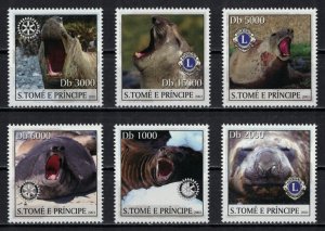 S. TOME E PRINCIPE 2003 - Sea elephants / complete set MNH