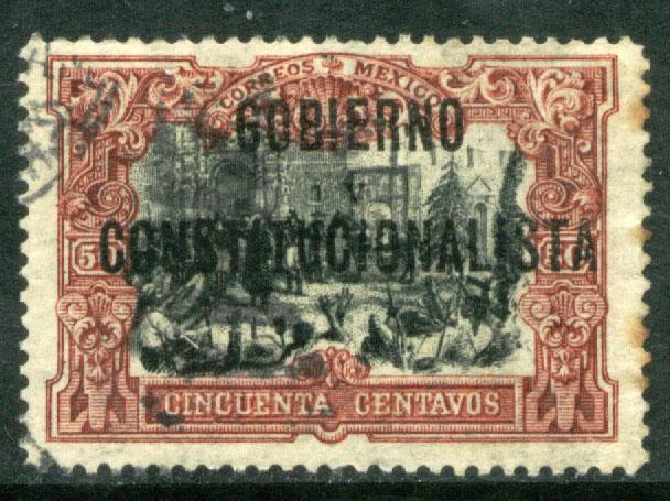 MEXICO 431 50c REVOLUT OVPT GOBIERNO $ CONSTITUC... (299)