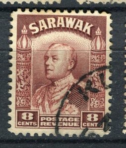 SARAWAK; 1934 early Brooke issue fine used 8c. value