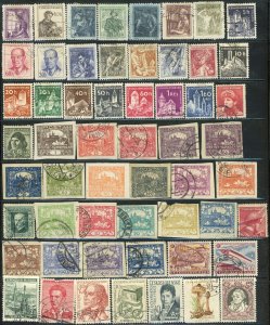 500 Czechoslovakia Postage Stamps Collection Europe 1919-1950 Czech Used