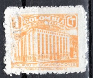 Colombia; 1945: Sc. # RA5A: Used Single Stamp