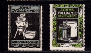 German Advertising Stamps- John's Full Steam Washing Machines & Canning Supply