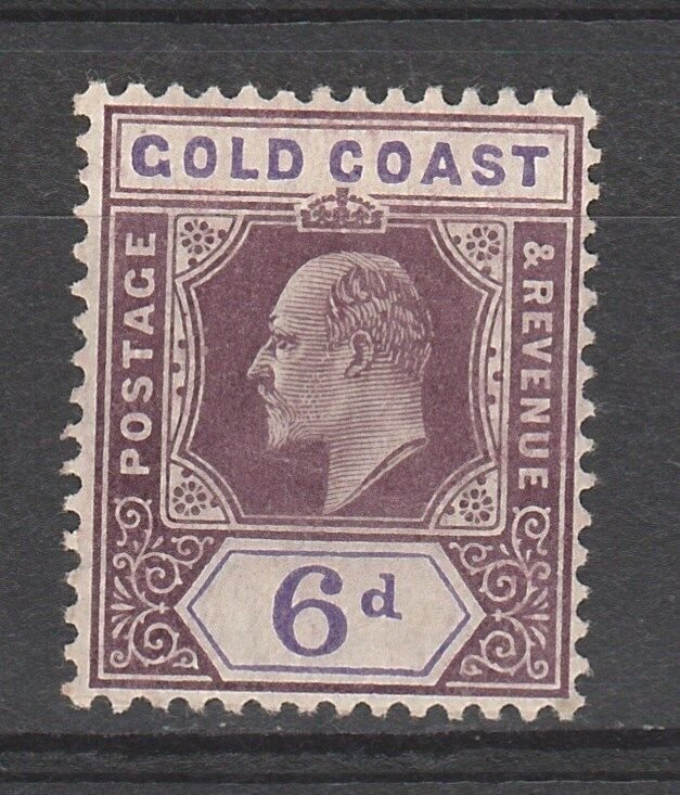 GOLD COAST 1904 KEVII 6D DULL PURPLE AND VIOLET WMK MULTI CROWN CA