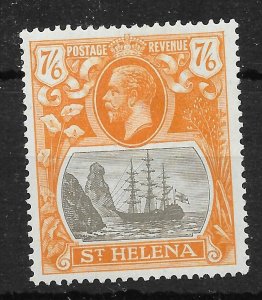 ST.HELENA SG111 1922 7/6 GREY-BROWN & YELLOW-ORANGE MTD MINT