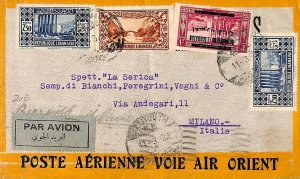 ac6561 - LEBANON - Postal History - AIRMAIL  Cover to ITALY 1932 - Air ORIENT!