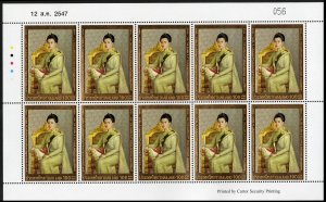 Thailand #2142, 2004 Queen's 72nd Birthday, sheet of ten, never hinged