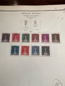 French Guinea Stamp #J26-35 hinged