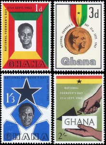 Ghana 1962 Sc 124-27 M lh