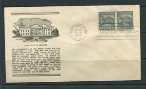 USA 1939 Cover First Day Of Issue The White House