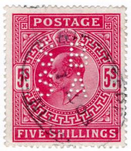 (I.B) Edward VII Commercial Perfin : SG 263 (SBSA)
