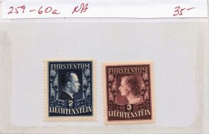 LIECHTENSTEIN  259-260A   MNH