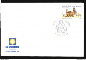2004 URUGUAY FDC COVER 1ST MONTEVIDEO LIGHTHOUSE ON TOWER CHURCH