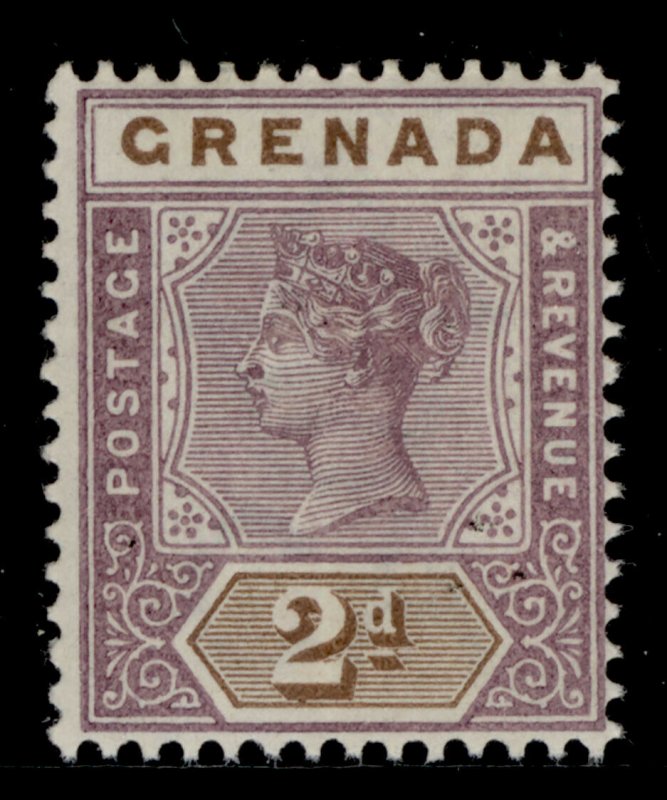 GRENADA QV SG50, 2d mauve and brown, NH MINT. Cat £40.