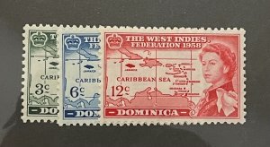 Stamps Dominica Scott #161-3 nh