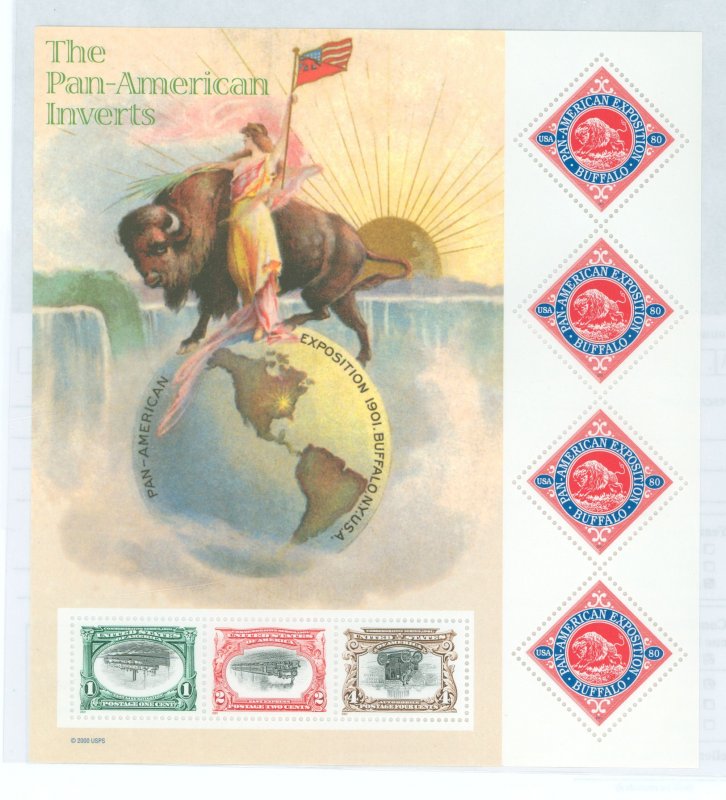 United States #3505 Mint (NH) Souvenir Sheet