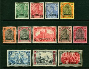 German Colonies - Offices in TURKEY 1900 SURCHARGED set  Scott # 13-24 mint MH