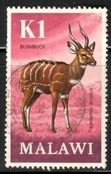 Antelope, Bushbuck, Malawi stamp SC#158 used