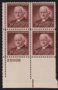 #1062 3c George Eastman, Plate Block [25008 LL] Mint **ANY 5=FREE SHIPPING**