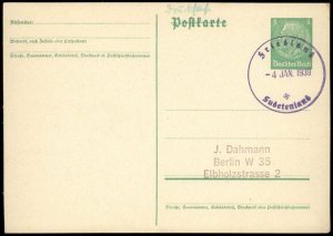 3rd Reich Germany Friedland Sudetenland Annexation Provisional Cover G67112