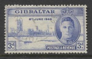 Gibraltar - Scott 120 - Peace Issue -1946 - VFU - Single 3d Stamp