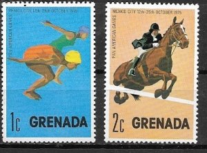 1973 Granada 7th Pan Am Games SC# 669-670 MNH