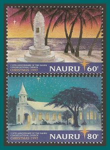 Nauru 1997 Sc#447/448 CHRISTMAS 1997 CHURCH Set (2) MNH