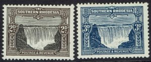 SOUTHERN RHODESIA 1931 VICTORIA FALLS 2D AND 3D