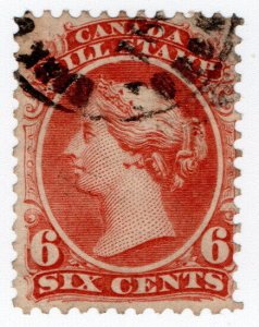 (I.B) Canada Revenue : Bill Stamp 6c (1865)