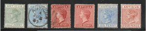 Antigua  - Selection (6) QV - MH & Used / 1882 - 87       -          Lot 1123439