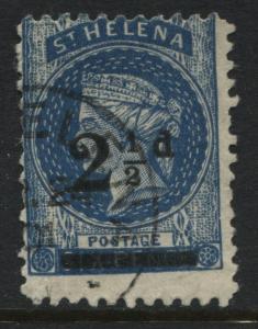 St. Helena QV 1893 2 1/2d on 6d blue used FORGERY