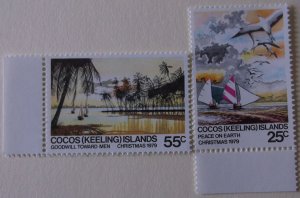 Cocos Keeling Islands 51-2MNH Cat $1.00 Full Set Christmas, Bird Topical